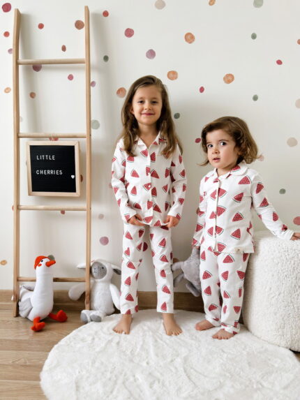 Çocuk Pijama Takımı Karpuz Desenli